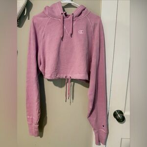Champion Light Pink Cropped Sweatshirt